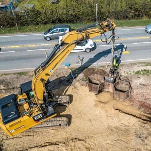 EGGERS-Gruppe, Eggers Umwelttechnik, Baustelle, Umweltsanierung, Erdarbeiten, Neuland 23, Hamburg-Harburg, Waben, Wabenverfahren, Bodenaustausch