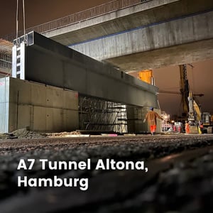Baustelle, A7 Tunnel Altona, EGGERS-Gruppe, Eggers Tiefbau, Arge A7, Erdarbeiten, Straßenarbeiten, Straßenbau
