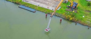 Flächensondierung im Wasser mit modernem Gerät für Kampfmittelbergung und Kampfmittelsondierung