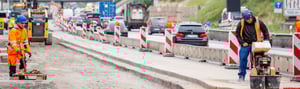 Baustelle, A7 Tunnel Altona, Bagger, LKW, Bodenaushub, EGGERS-Gruppe, Eggers Tiefbau, Arge A7, Erdarbeiten, Straßenarbeiten, Straßenbau, Verdichter